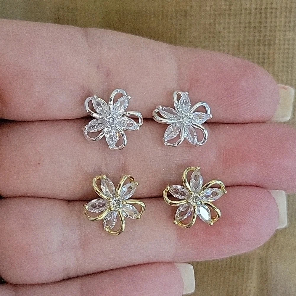 GORGEOUS Crystal Shimmer Blossom Earrings, Choice if Color